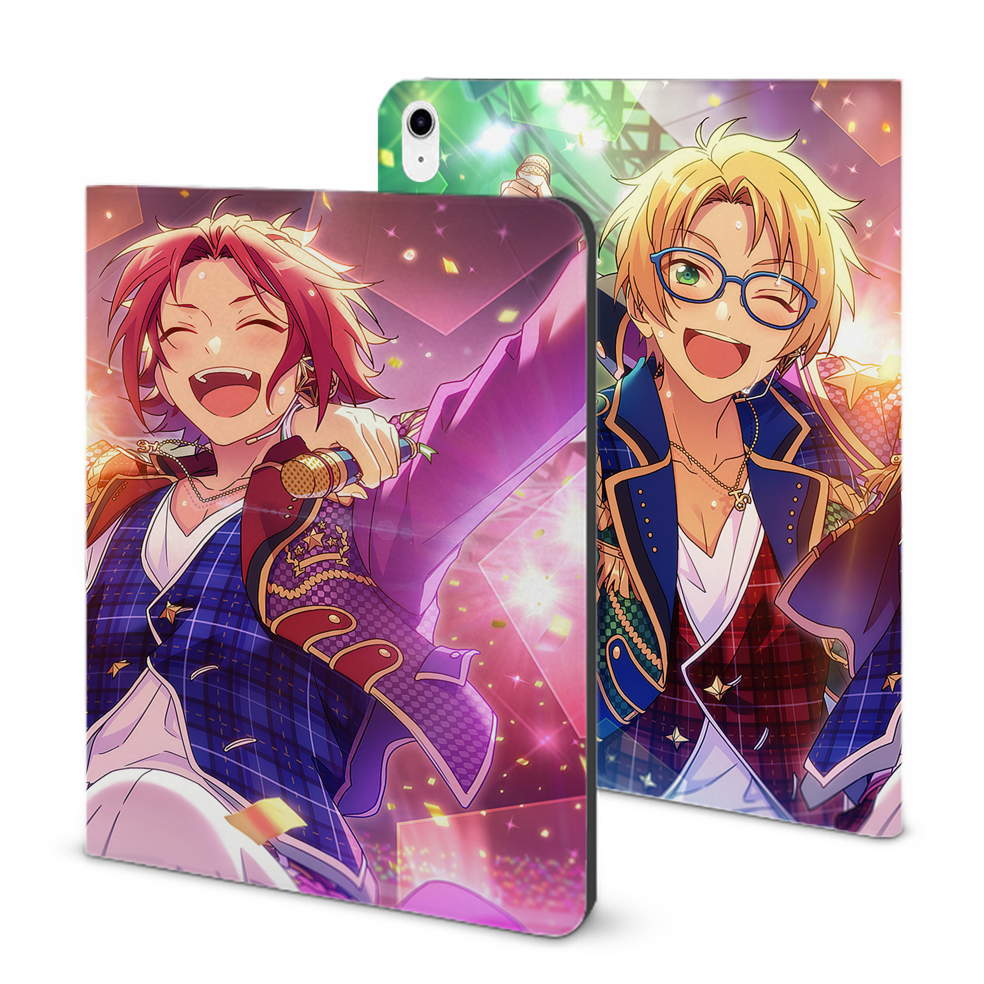 （画像用） あんさんぶるスターズ! Ensemble Stars IPad ケース ブック型 PUレザー TPU 耐衝撃 軽量 薄型 ペン収納なし 全面保護 IPad 各モデル対応